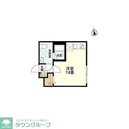 WELLSQUAREISM文京小日向 ワンルームの間取図画像