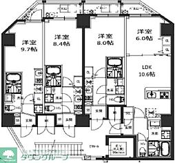 エスレジデンス駒込六義園 1Kの間取図画像