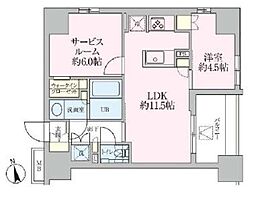 ザ・レジデンス三ノ輪 1SLDKの間取図画像