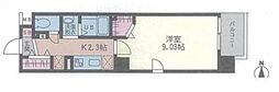 ハーモニア城東 1Kの間取図画像