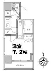 KDXレジデンス神田 1Kの間取図画像