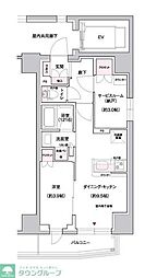 ジェイグランコート上野入谷 2DKの間取図画像