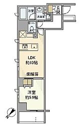 グリーンパーク日本橋横山町 1LDKの間取図画像