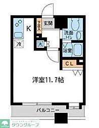 HF錦糸町レジデンス ワンルームの間取図画像