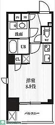 PEAKSカンダ 1Kの間取図画像