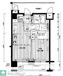 LAスィート上野 1DKの間取図画像
