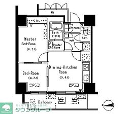 ParkAxis元浅草STAGE 2DKの間取図画像