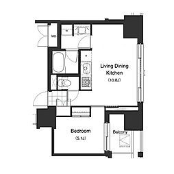 PRIMEURBAN本駒込 1LDKの間取図画像