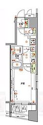 ハーモニーレジデンス両国テラス 1Kの間取図画像