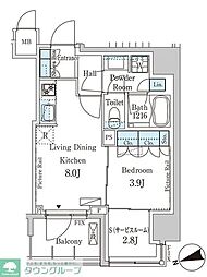 PARKAXIS上野GRACECOURT 1SLDKの間取図画像