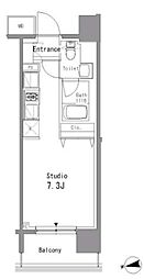 ParkAxis亀戸中央公園 ワンルームの間取図画像