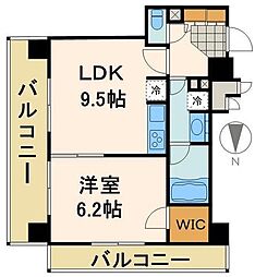 パークタワー秋葉原 1LDKの間取図画像