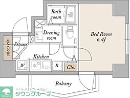 KDXレジデンス秋葉原2 1Kの間取図画像