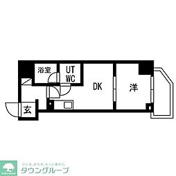 OAKLANCE錦糸町 1DKの間取図画像