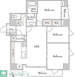 ミリアレジデンス上野松が谷 3LDKの間取図画像