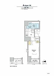 プラウドフラット浅草トレサージュ 1Kの間取図画像
