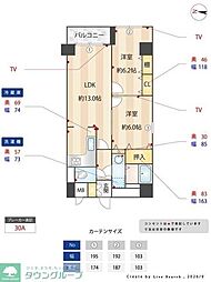 ベルフォーレ御徒町 2LDKの間取図画像