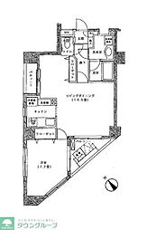 アムフラット蔵前ステーションフロント 1LDKの間取図画像
