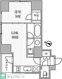 Dimus大手町NORTH 1LDKの間取図画像