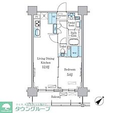 パークアクシス押上テラス 1LDKの間取図画像