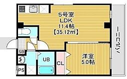 JR総武線 新検見川駅 徒歩12分の賃貸マンション 3階1LDKの間取り