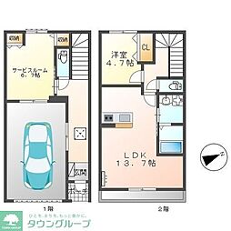 京成千葉線 京成幕張駅 徒歩10分の賃貸アパート 1階1SLDKの間取り
