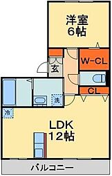 千葉都市モノレール みつわ台駅 徒歩9分の賃貸アパート 1階1LDKの間取り