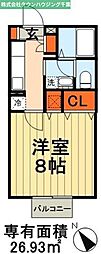 JR総武線 千葉駅 バス4分 祐光4丁目下車 徒歩4分の賃貸アパート 1階1Kの間取り