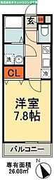 JR総武線 千葉駅 徒歩15分の賃貸アパート 1階1Kの間取り