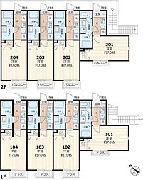 千葉都市モノレール 桜木駅 徒歩5分の賃貸アパート 2階1Kの間取り
