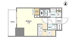 エクセレントセンタービル 5階1Kの間取り