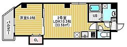 千葉都市モノレール 市役所前駅 徒歩6分の賃貸マンション 4階1LDKの間取り