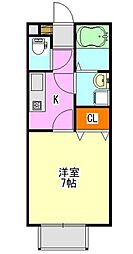 間取図画像 1K