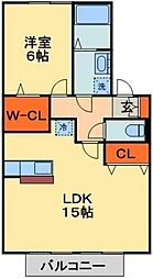 JR京葉線 蘇我駅 バス7分 柏崎バス下車 徒歩1分の賃貸アパート 2階1LDKの間取り