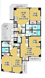 JR総武線 幕張本郷駅 徒歩5分の賃貸マンション 2階1DKの間取り