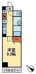 JR総武線 千葉駅 徒歩15分の賃貸マンション 6階1Kの間取り