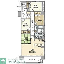 JR外房線 本千葉駅 徒歩2分の賃貸マンション 4階3SLDKの間取り