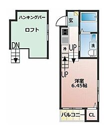 JR総武線 新検見川駅 徒歩10分の賃貸アパート 1階1Kの間取り