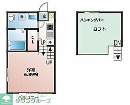 JR総武線 新検見川駅 徒歩10分の賃貸アパート 1階1Kの間取り