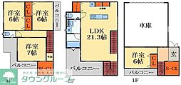Park Villa H棟 3階4LDKの間取り