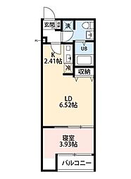 京成千原線 千葉寺駅 徒歩13分の賃貸アパート 2階1LDKの間取り