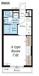 JR総武線 幕張本郷駅 徒歩10分の賃貸マンション 2階1Kの間取り