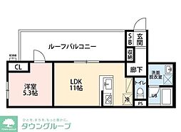 JR京葉線 蘇我駅 徒歩4分の賃貸マンション 5階1LDKの間取り
