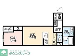 JR京葉線 蘇我駅 徒歩4分の賃貸マンション 3階1LDKの間取り