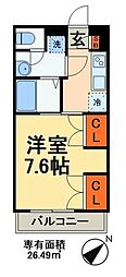 京成千葉線 京成幕張本郷駅 徒歩13分の賃貸アパート 1階1Kの間取り
