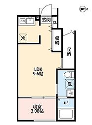 VAU house東千葉 1LDKの間取図画像