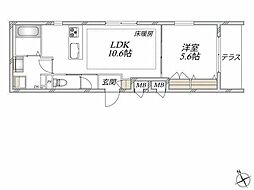 スカイメゾンYAWATA 1LDKの間取図画像