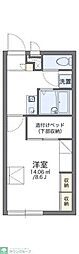 レオパレス楓 1Kの間取図画像