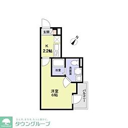 Serenity春日 1Kの間取図画像