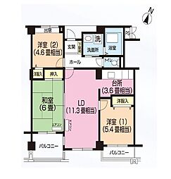 パティオス13番街 3LDKの間取図画像